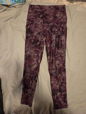Athleta Purple Tie-Dye High-Waist Leggings